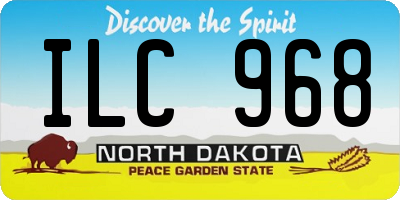 ND license plate ILC968