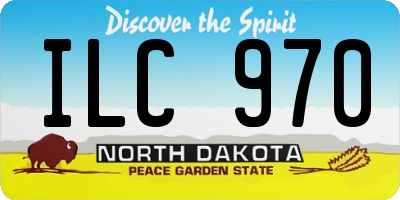 ND license plate ILC970