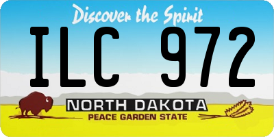ND license plate ILC972