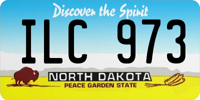 ND license plate ILC973