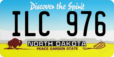 ND license plate ILC976
