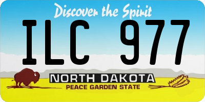 ND license plate ILC977