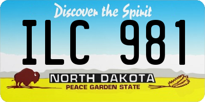 ND license plate ILC981
