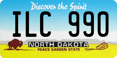 ND license plate ILC990