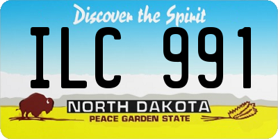 ND license plate ILC991
