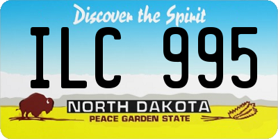 ND license plate ILC995