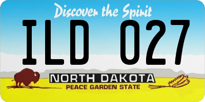 ND license plate ILD027