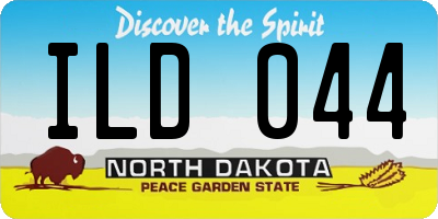 ND license plate ILD044