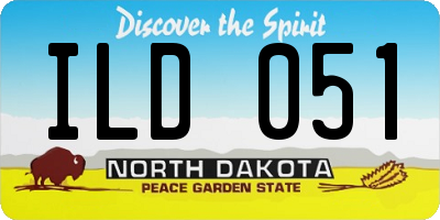 ND license plate ILD051