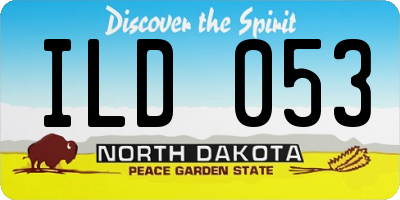 ND license plate ILD053