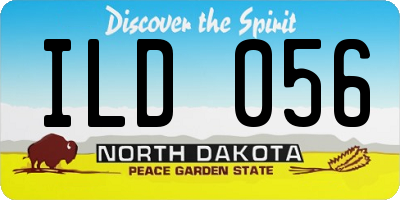 ND license plate ILD056