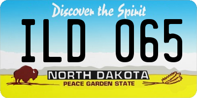 ND license plate ILD065