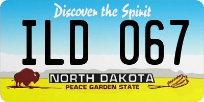 ND license plate ILD067