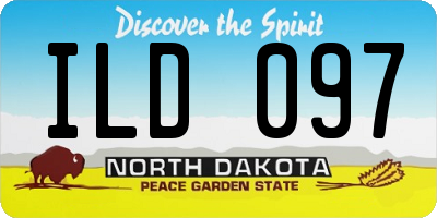 ND license plate ILD097
