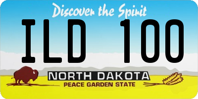 ND license plate ILD100