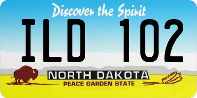 ND license plate ILD102