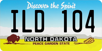 ND license plate ILD104