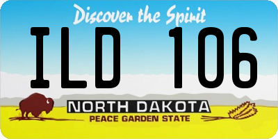 ND license plate ILD106