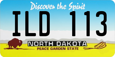 ND license plate ILD113
