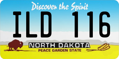 ND license plate ILD116