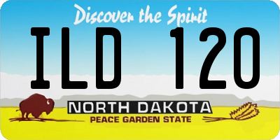ND license plate ILD120