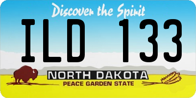 ND license plate ILD133