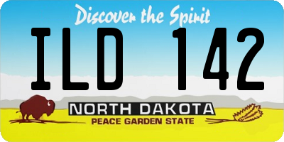 ND license plate ILD142