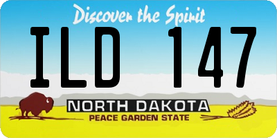 ND license plate ILD147