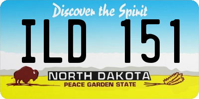 ND license plate ILD151