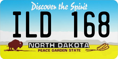 ND license plate ILD168