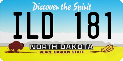 ND license plate ILD181