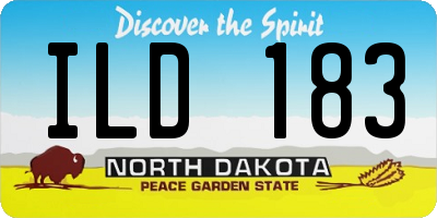ND license plate ILD183