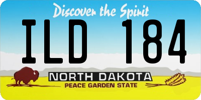 ND license plate ILD184