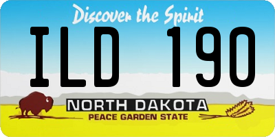 ND license plate ILD190