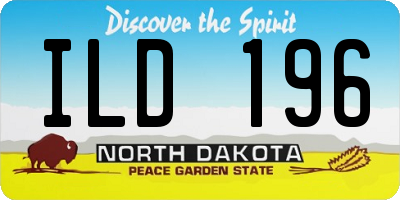 ND license plate ILD196