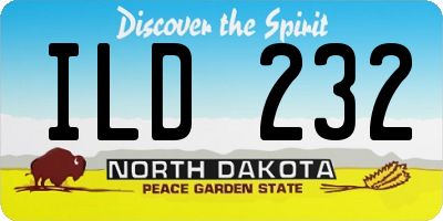 ND license plate ILD232