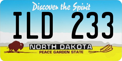 ND license plate ILD233