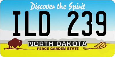 ND license plate ILD239