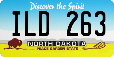 ND license plate ILD263