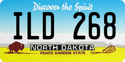 ND license plate ILD268