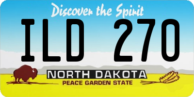 ND license plate ILD270