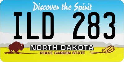 ND license plate ILD283