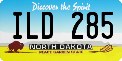 ND license plate ILD285