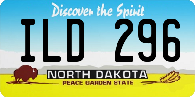 ND license plate ILD296