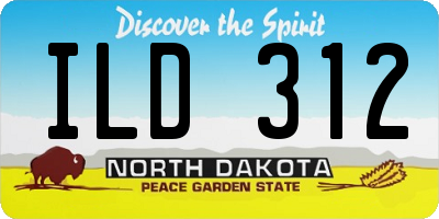 ND license plate ILD312