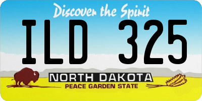 ND license plate ILD325