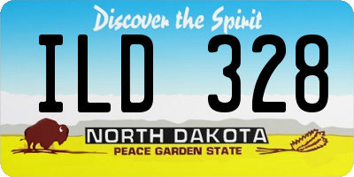 ND license plate ILD328