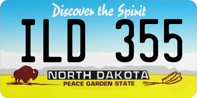 ND license plate ILD355