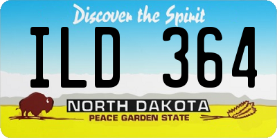 ND license plate ILD364