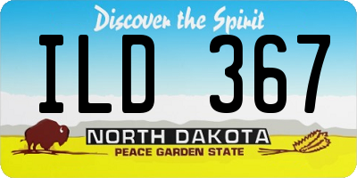 ND license plate ILD367